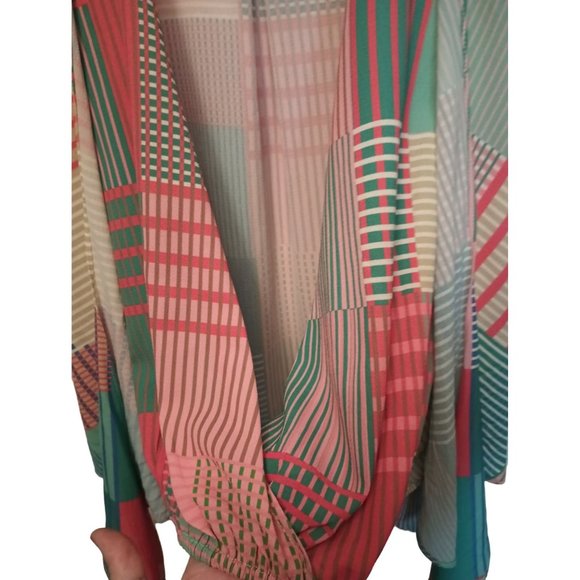 umgee USA Multi Color Short Ruffle Sleeve top Size S - Picture 5 of 7